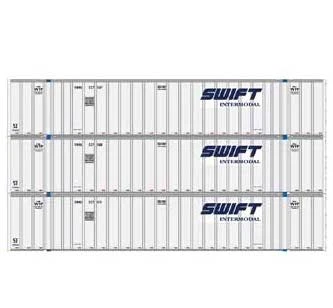 Athearn 40122 HO Scale 53' Stoughton Intermodal Container Swift SWRU 3 Pack #1 1 Athearn 40122 HO Scale 53' Stoughton Intermodal Container Swift SWRU 3 Pack #1