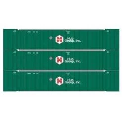 Athearn 40125 HO Scale 53' Stoughton Intermodal Container HUB Group UPHU 3 Pack #2
