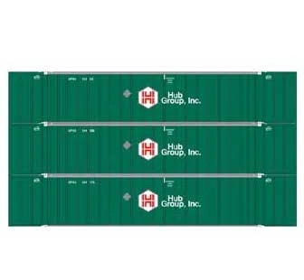 Athearn 40125 HO Scale 53' Stoughton Intermodal Container HUB Group UPHU 3 Pack #2 1 Athearn 40125 HO Scale 53' Stoughton Intermodal Container HUB Group UPHU 3 Pack #2