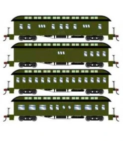 Athearn 84857 HO Scale Overland Passenger Car 4 Pack Great Northern GN