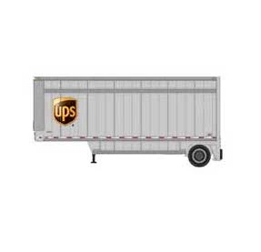 Athearn 90212 HO Scale 28' Drop Sill Parcel Trailer UPS Shield 348292 1 Athearn 90212 HO Scale 28' Drop Sill Parcel Trailer UPS Shield 348292