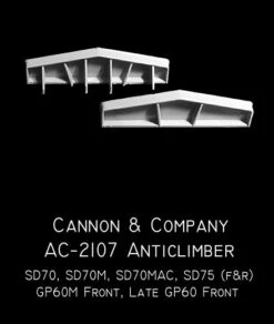 Cannon & Company AC-2107 HO Scale Front And Rear Anticlimber SD70 & Front For Late GP60