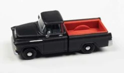 Classic Metal Works 30621 HO Scale 1955 Chevy Cameo Pickup Truck - Black & Red