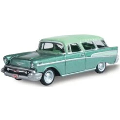 Oxford Diecast 87CN57006 HO Scale 1957 Chevy Nomad Station Wagon Hot Rod Highland Green