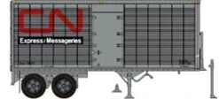 Rapido Trains 403091 HO Scale 26' Can-Car Dry Van Trailer With Side Door CN Express 206152