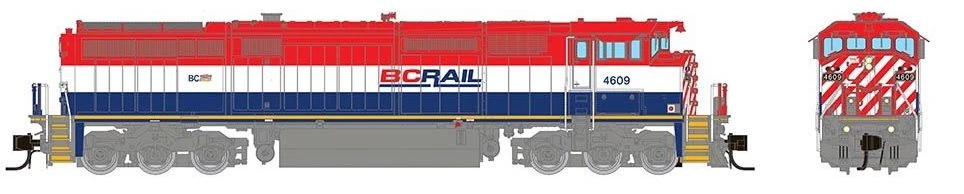 Rapido Trains 540049 N Scale GE Dash 8-40CM British Columbia "Frame Stripe" BC Rail 4612 2 Rapido Trains 540049 N Scale GE Dash 8-40CM British Columbia "Frame Stripe" BC Rail 4612 - Image 2
