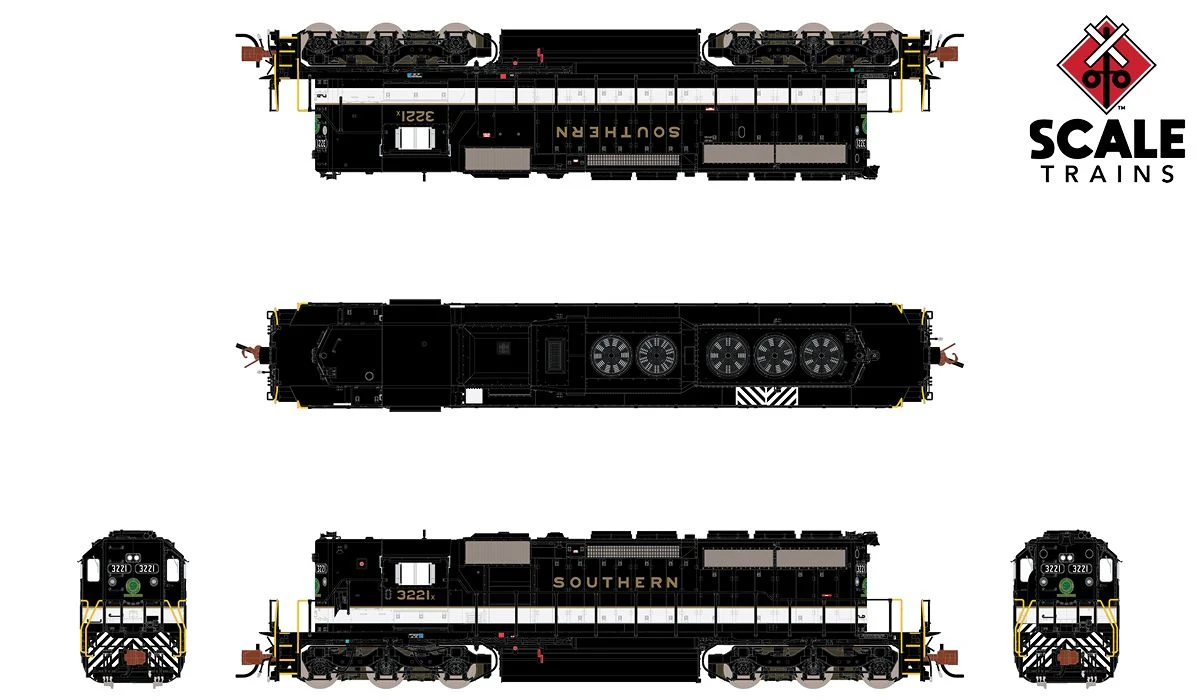 ScaleTrains 33811 Rivet N Scale EMD High Hood SD40-2 "Gold" Southern 3240X DCC LokSound 2 ScaleTrains 33811 Rivet N Scale EMD High Hood SD40-2 "Gold" Southern 3240X DCC LokSound - Image 2