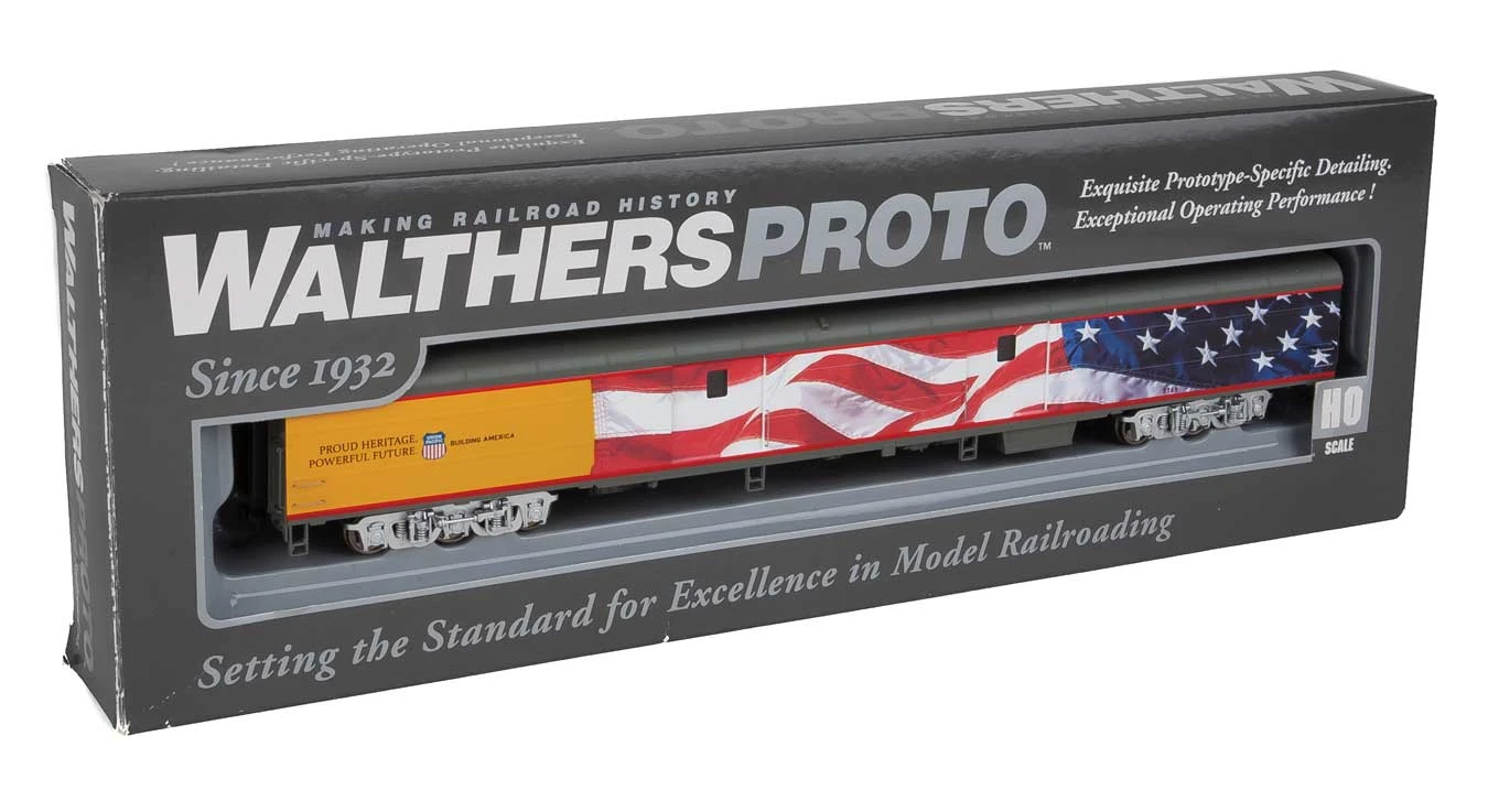 Walthers Proto 920-9205 HO Scale 85' ACF Baggage Union Pacific UP 5779 American Flag Graphics 4 Walthers Proto 920-9205 HO Scale 85' ACF Baggage Union Pacific UP 5779 American Flag Graphics - Image 4