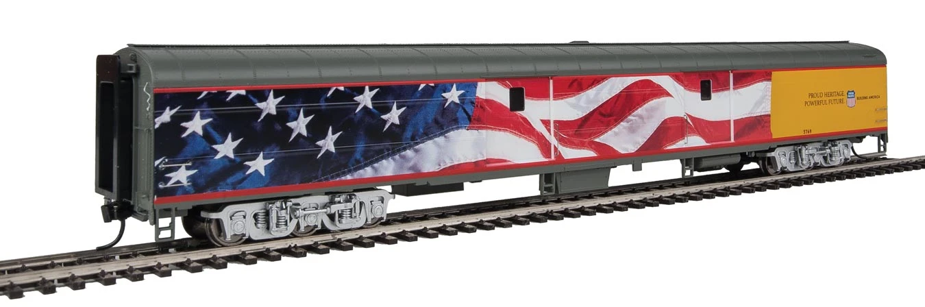 Walthers Proto 920-9205 HO Scale 85' ACF Baggage Union Pacific UP 5779 American Flag Graphics 1 Walthers Proto 920-9205 HO Scale 85' ACF Baggage Union Pacific UP 5779 American Flag Graphics